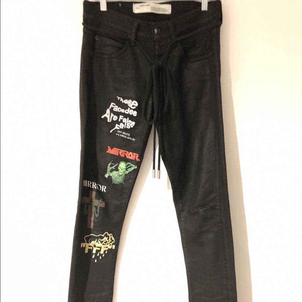 Off-White SS17 Slim Black Coates Denim Jeans